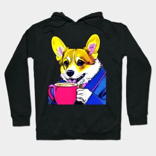 Corgi And Coffee Hoodie